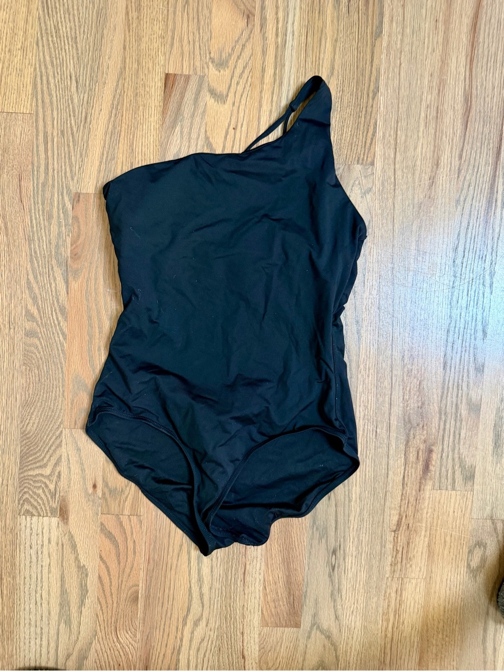 Andie Swim- Nantucket Classic One-Shoulder Black Women's Swimsuit